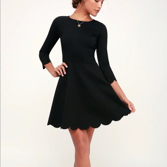 Lulus Dresses & Skirts - Lulus Cumulonimbus Clouds Black Skater Dress